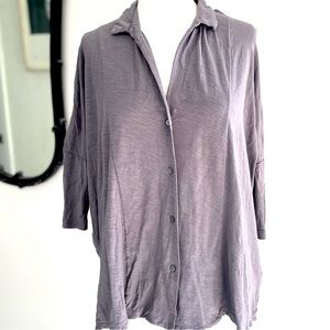 James Perse Light Grey Oversized button Down